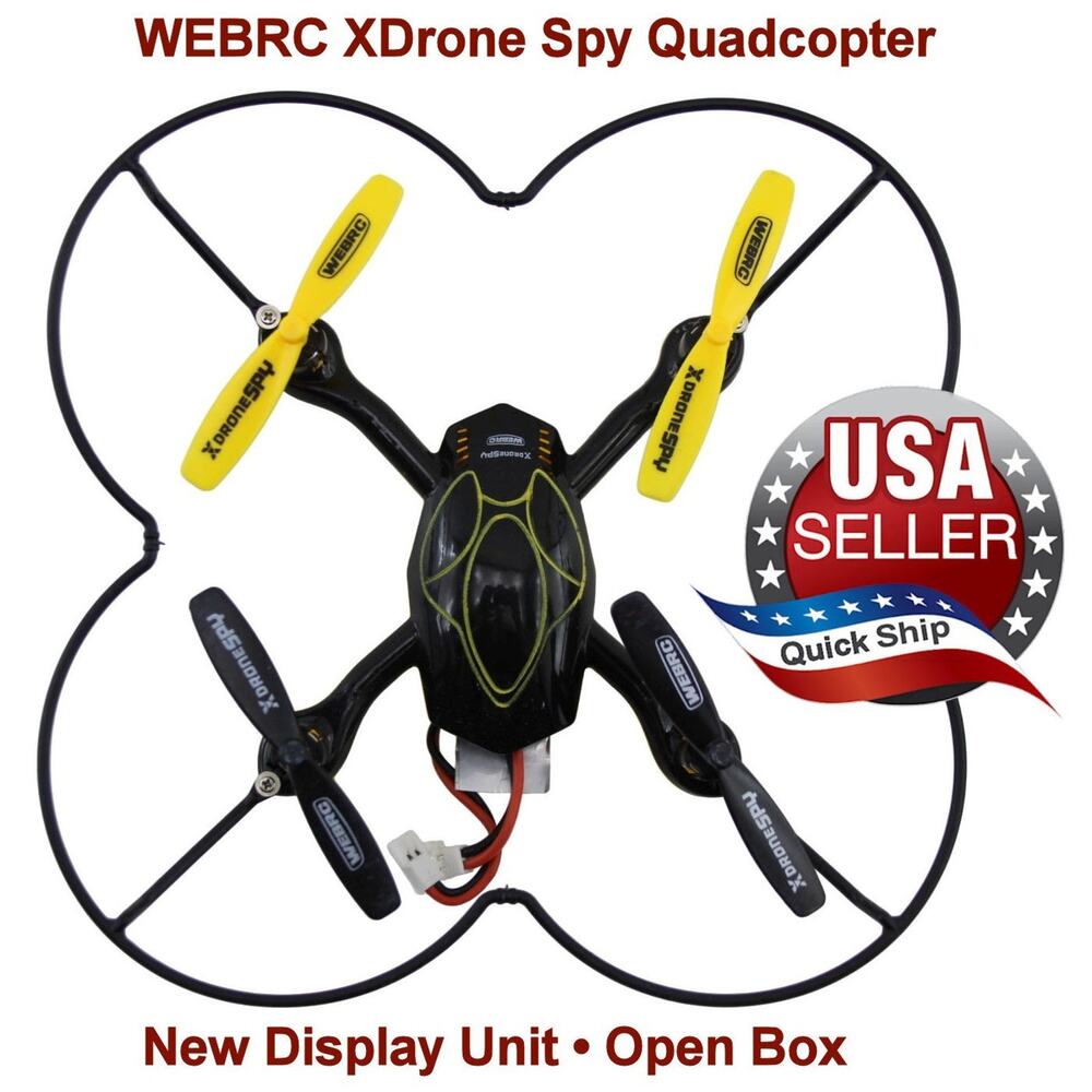 WEBRC XDrone Quadcopter • Built-In Video Camera • Manuals • 4 Extra Props